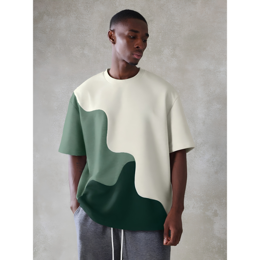 Earth Wave Colorblock Oversized Tee